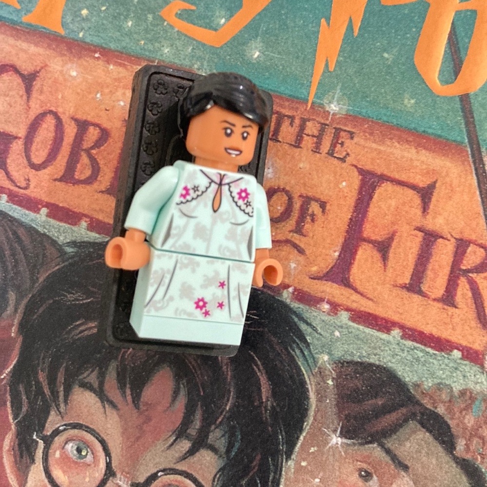 Cho Chang minifig domino brooch pin NEW handmade by me quirky Harry Potter - Picture 3 of 7